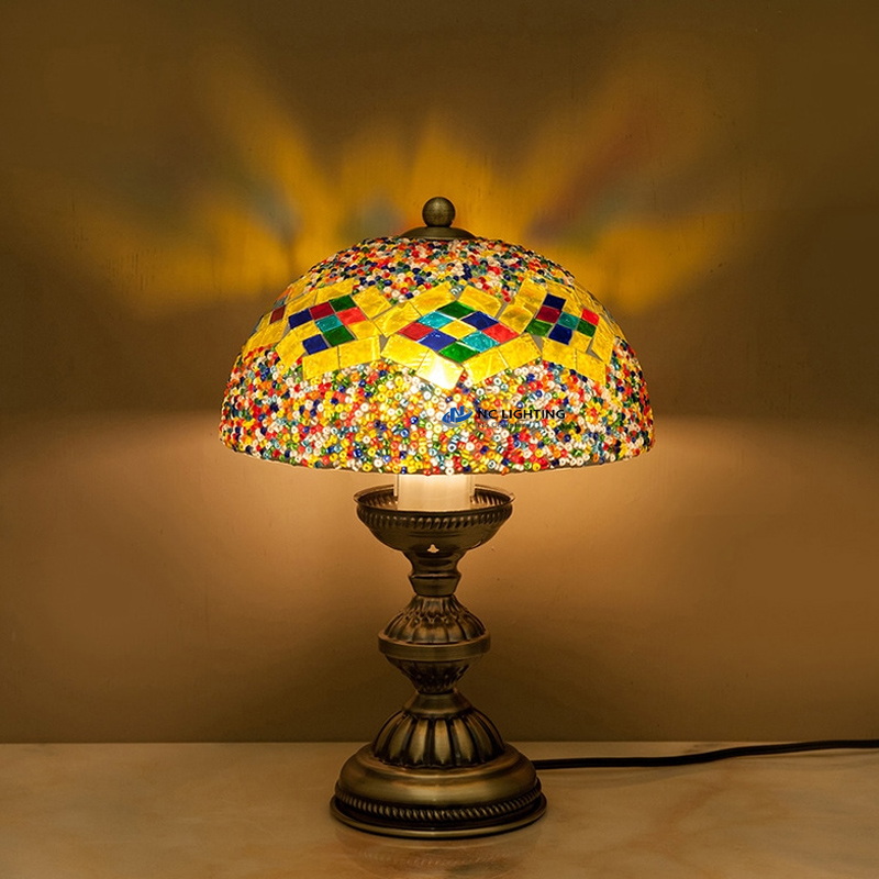 Classic Tiffany Art table Lamp – High-Quality Handmade Glass table lamp, Warm Lighting for Living Space NC-T008-3