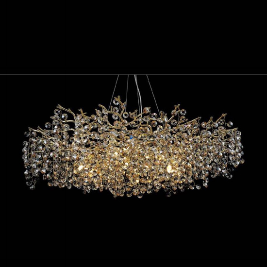 Gold Tree Branch Modern Crystal Chandelier Sparkling Event Deco Lighting NC-P6229GD L150CM L120CM L100CM