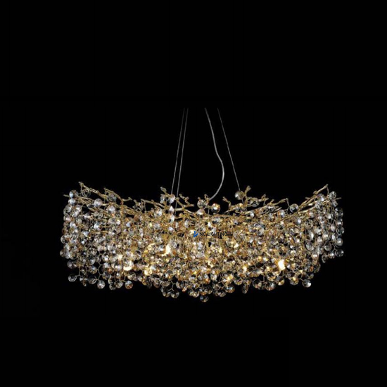 Gold Tree Branch Modern Crystal Chandelier Sparkling Event Deco Lighting NC-P6229GD L150CM L120CM L100CM