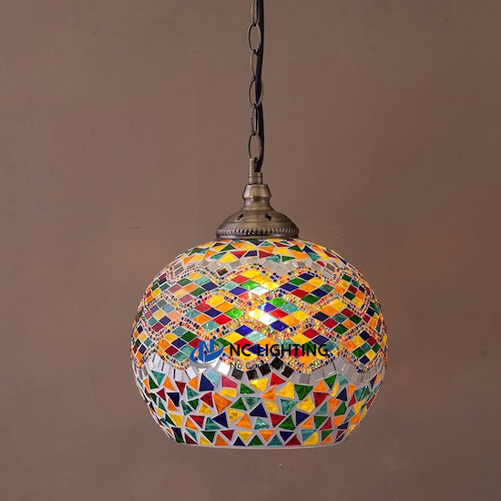 North America hot sales deco glass pendant lamp mosaic handcraft pendant light MS-P259L
