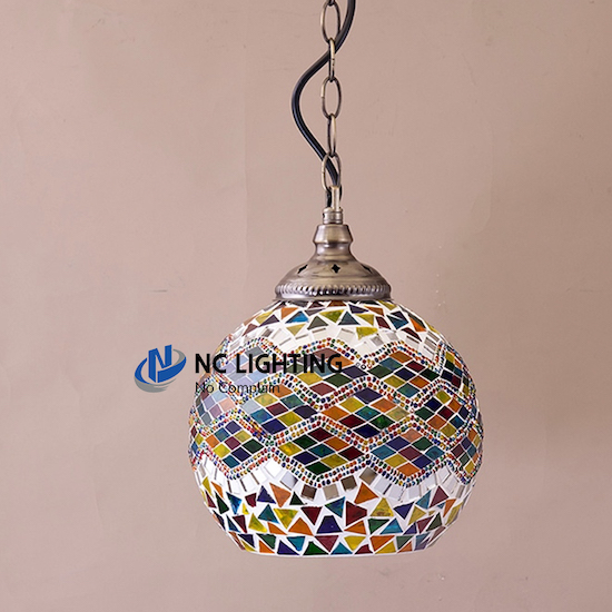 North America hot sales deco glass pendant lamp mosaic handcraft pendant light MS-P259L