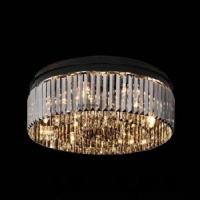 Crystal Ceiling lamp for Apartment Living Room – Space-Saving Sparkle NC-P291BK-D60