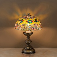 Classic Tiffany Art table Lamp – High-Quality Handmade Glass table lamp, Warm Lighting for Living Space NC-T008-3