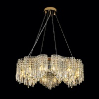 Crystal Chandeliers for French Country Dining Room – Vintage Elegance NC-P915GD Dia80cm Dia60cm