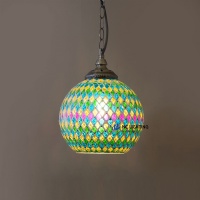 Custom Tiffany Mosaic Pendant Lamp – Premium Handcrafted Mosaic lamp, Artistic Lighting for Bar & Café NC-P20D14S
