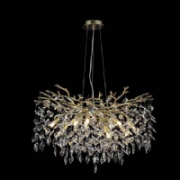 Gold Tree Branch Crystal Chandeliers for High-End Mall Boutique – Premium Display Lighting NC-P6227GD D76CM D60CM