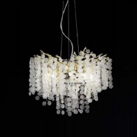 Gold Tree Branch Shell Crystal Chandeliers for Luxury Spa Lobby – Elegant Soft Glow Fixtures NC-P6228GD D76CM D60CM