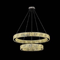 Luxury Crystal Ceiling Lamps for Bedroom – 2 Layers Home Decor Fixtures NC-P957-D80+50