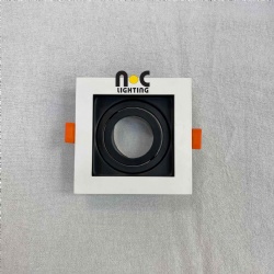 GU10 lamp holder fixture Black and white color round square lighting fixture gu10 led module mr16 spot light frame down light holder g5.3