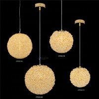 Small Crystal Ceiling Hanging Lights for Powder Room – Compact Elegant Lighting ball shape diameter 28cm 21cm 18cm 15cm NC-P938R